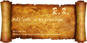 Répás Krisztina névjegykártya